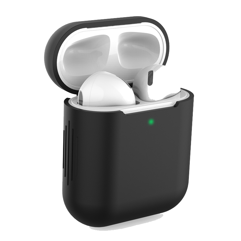 适用于苹果Airpods蓝牙耳机液态硅胶保护套airpods1/2代纯色全包防摔软壳Apple超薄二代无线充电仓收纳盒简约
