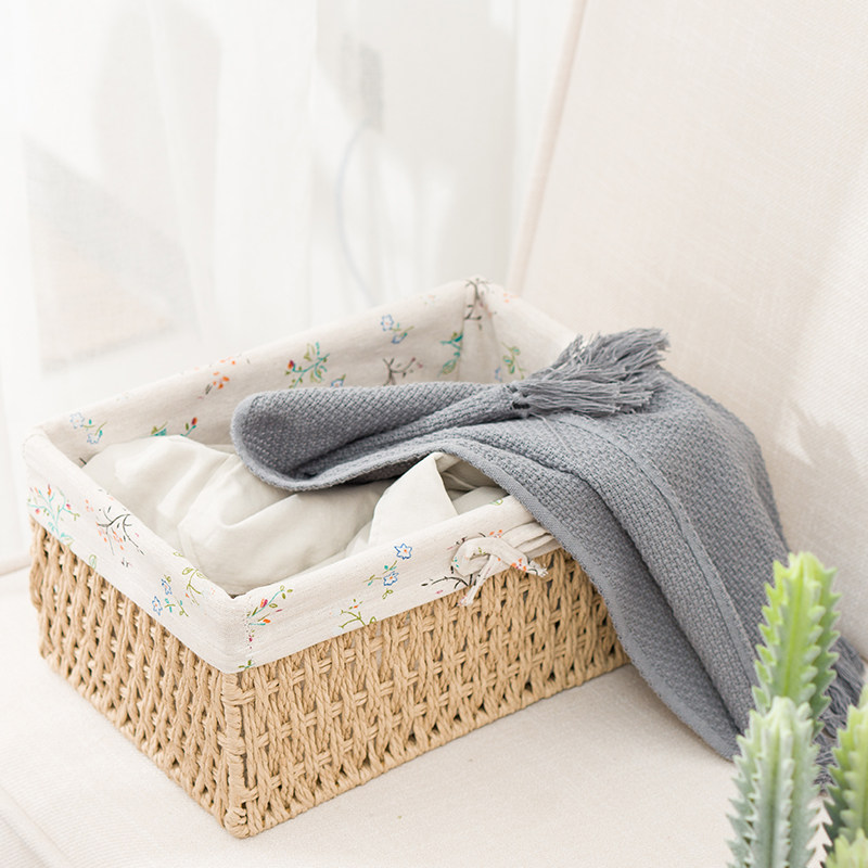 藤编收纳篮桌面零食收纳化妆品钥匙干果收纳盒框收纳箱编织收纳筐,淘宝优惠券,粉丝福利购,淘宝优惠卷