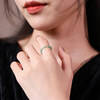 Ruohua plain emerald 18K gold colored gemstone ring