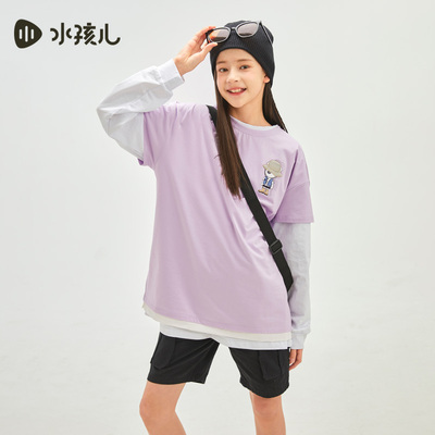 水孩儿圆领短袖小熊卡通T恤