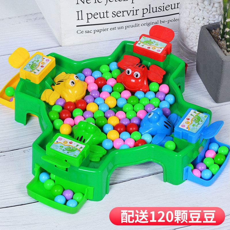 抖音同款青蛙吃豆豆双人亲子玩具 叮当精灵母婴儿童桌面游戏类