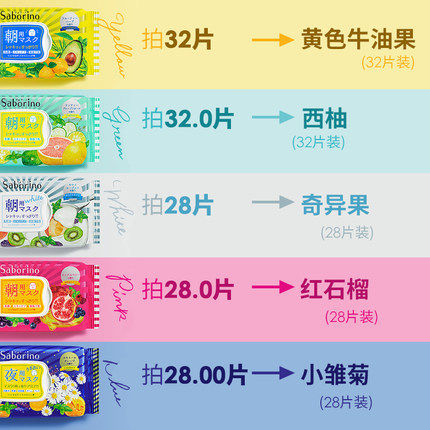日本bclsaborino早安补水60秒面膜 LOFT海外贴片面膜