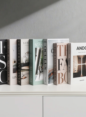 现代轻奢英文装饰书籍假书摆件