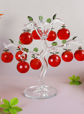 黎采水晶中式玄关装饰摆件