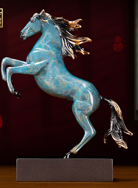 黎采黄铜祝福中式玄关装饰摆件