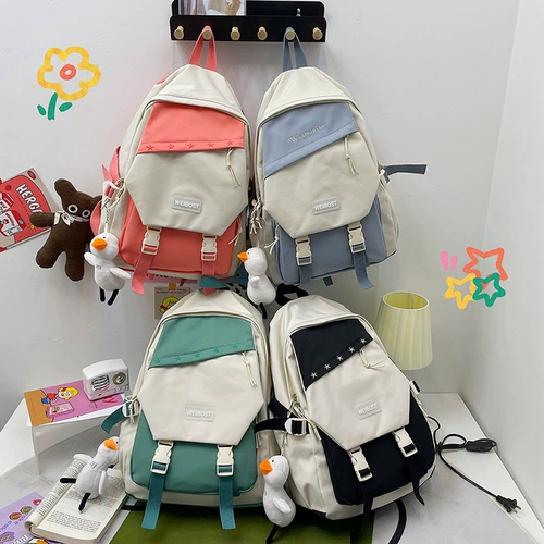 Модная японская вместительная и большая сумка, школьный рюкзак для отдыха для путешествий, в западном стиле, ткань оксфорд