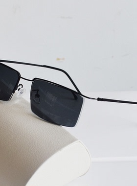 半框男士近视太阳镜男有度数司机开车驾驶镜方形墨镜散光
