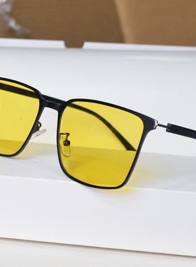 方形简约变色偏光太阳镜男司机开车驾驶镜 日夜两用墨镜男夜视镜