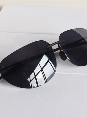 无框飞行员偏光太阳镜男蛤蟆镜司机开车驾驶镜墨镜男士钓鱼