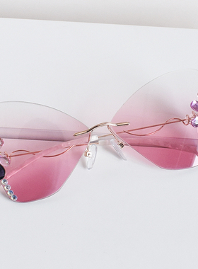 可定制近视蝴蝶墨镜女士洋气