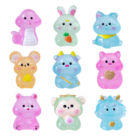 Luminous twelve zodiac auspicious dragon ornaments