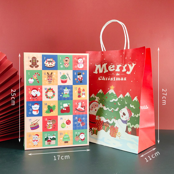 24-frame Christmas Cave Santa Countdown Calendar Blind Box Children's Luxury Poke Toy Small Gift