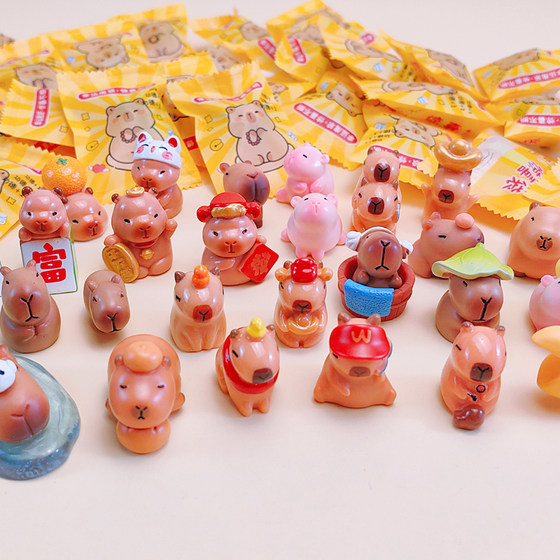 Creative Mini Capibala Blind Bag Cute Capybara Doll Crocodile Pelican Model Children's Raffle Gift Gift