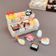 Creative simulation Japanese sushi food toy miniature supermarket shelf model mini eel rice micro landscape decoration accessories