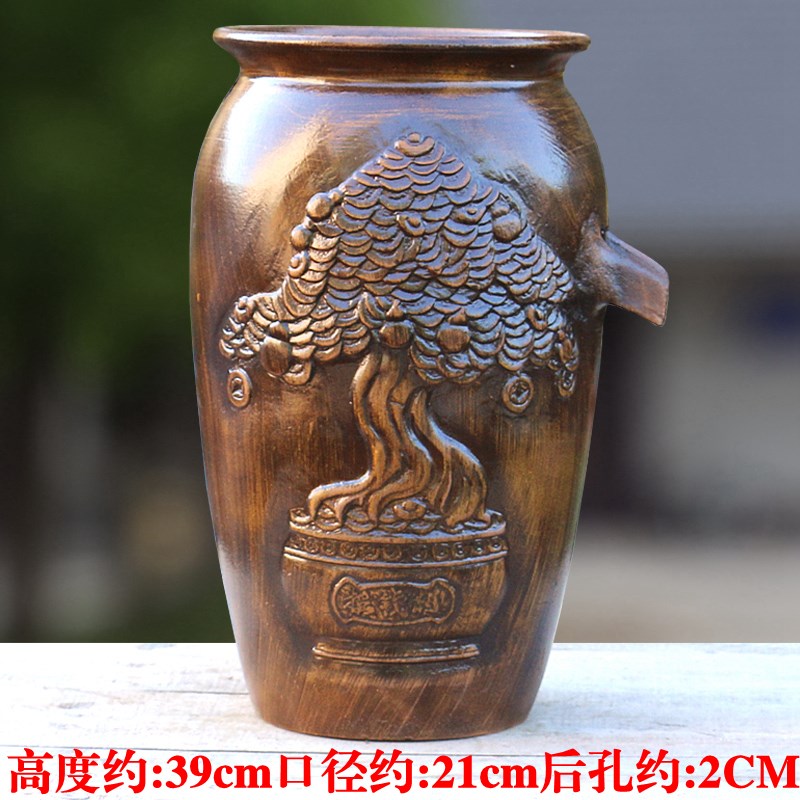 循环流水高低陶罐套餐古法养鱼庭院鱼缸造景摆件阳台室外鱼池造景 - 图1