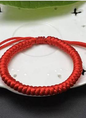 简约新款女式手工编织手绳几何型金刚结端午节红绳五彩绳手链批发