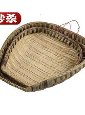竹编簸箕 竹制品 淘米箩 扫把簸箕 竹筲箕 酒店淘米9篮子竹篮竹i.