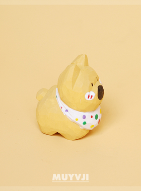 西高地手工木雕小摆件解压情绪