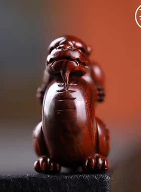 印度小叶紫檀螭龙手把