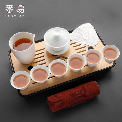 杯子/陶瓷/功夫茶/盖碗A1zoq001-白瓷盖碗功夫茶具套装三才茶 - 图2