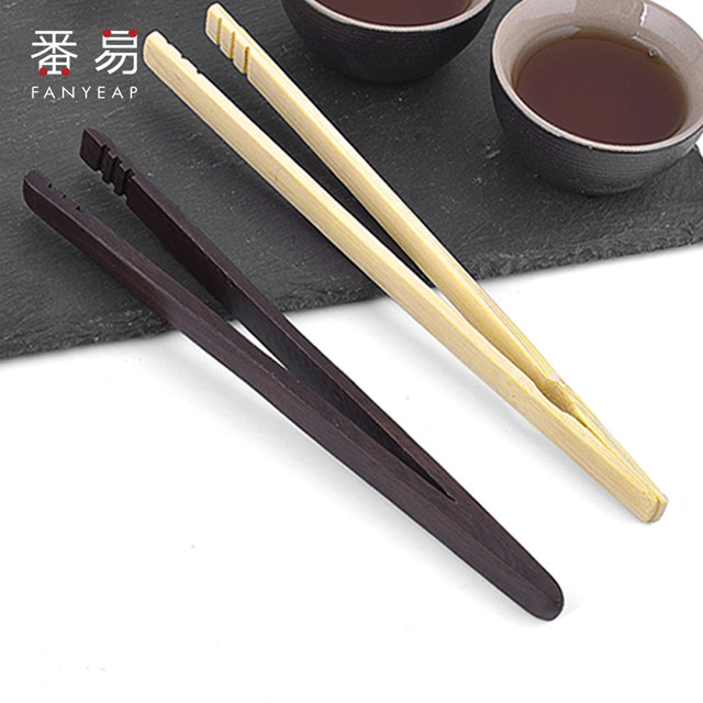 ຄລິບຊາ A1zon001-stainless steel copper tea clip tea tweezers tea cup clip set ໄມ້ໄຜ່