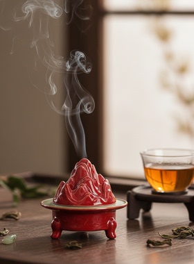 青瓷中式禅意博山香薰炉家用汝瓷
