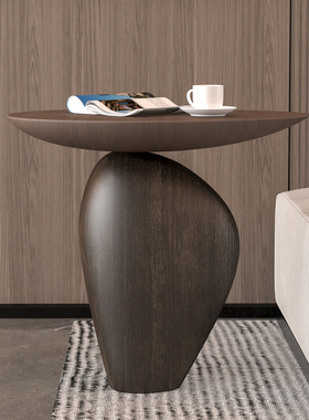 新中式现代创意侘寂风角几摆件样板间样板间书房客厅艺术百搭茶几