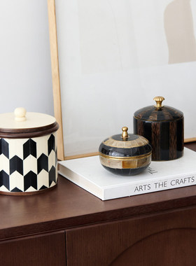 印度进口牛骨复古铝制首饰盒摆件