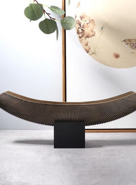 新中式现代艺术侘寂风摆件样板间售楼处书房玄关客厅茶几桌面摆设