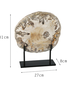 新中式风天然样板房现代树化石