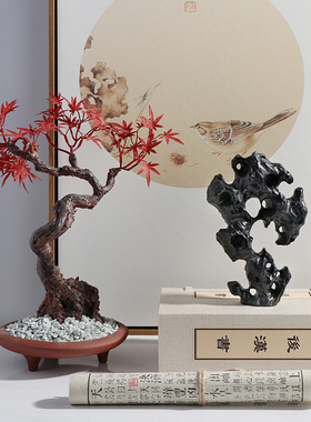 新中式风仿真样板间博古架工艺品