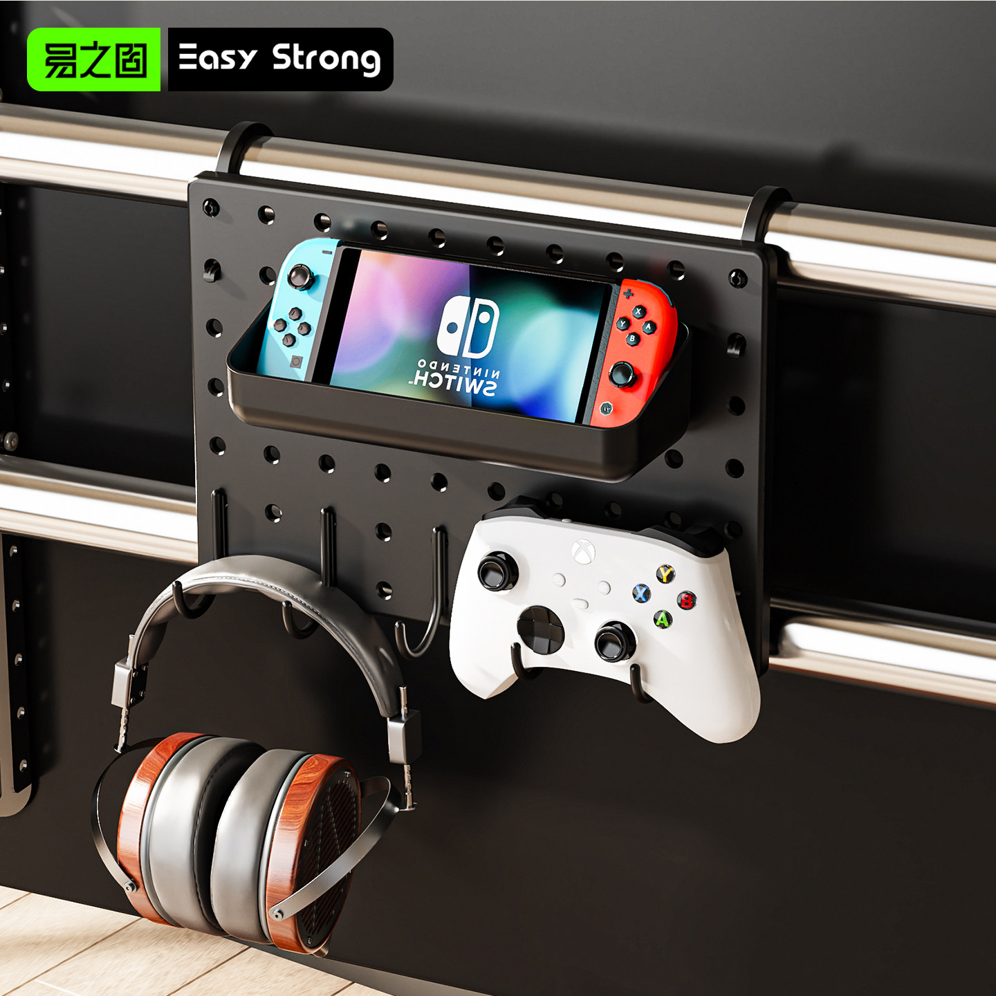 Hole-free storage rack TV trolley rack monitor storage rack multi-functional hole board TV accessories