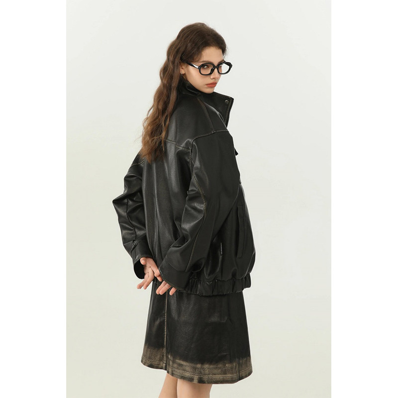 美式复古美拉德皮衣外套男女2024新款秋冬季加绒加厚棉服PU皮夹克,淘宝优惠券,粉丝福利购,淘宝优惠卷