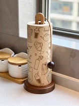 ANNAHOUSE HOME GALLERY Solid Wood Paper Towel Rack Kitchen free of punching paper shelve Sloth Rag Refreshing Film