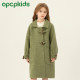 OPCP children's woolen coat contains 10%camel velvet girl double -sided cashmere coat mid -length
