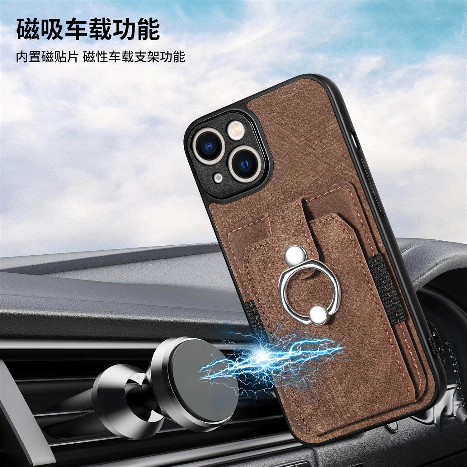 卡套带指环适用苹果16promax手机壳15带支架iphone14卡包13可插卡12mini放卡片11卡槽XR硅胶8plus钱包7一体XS