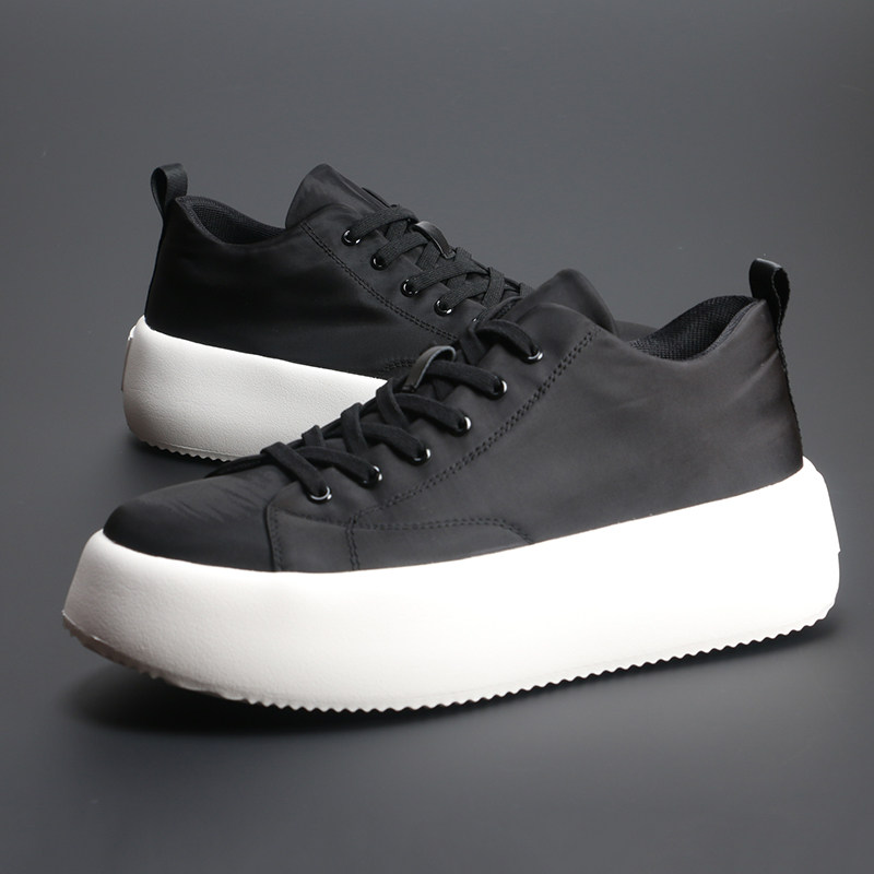 韩版潮流低帮厚底增高板鞋英伦男士休闲百搭透气耐脏帆布潮鞋子,淘宝优惠券,粉丝福利购,淘宝优惠卷