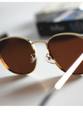 偏光太阳镜男士墨镜港风复古潮男方形可配金属框情侣型男驾驶眼镜