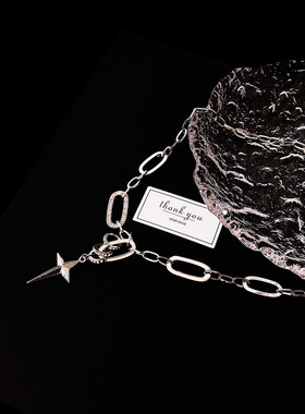 2022年新款潮星芒拼接锁骨链女冷淡风简约小众设计高级感项饰女