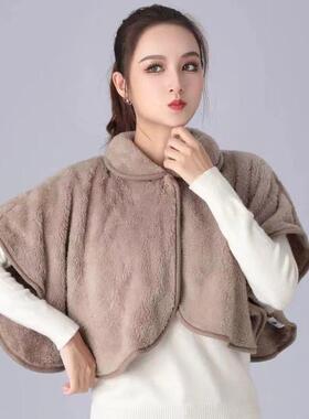 秋冬加厚保暖睡觉防寒披肩女外搭护颈护背坎肩护肩套肩周炎神器