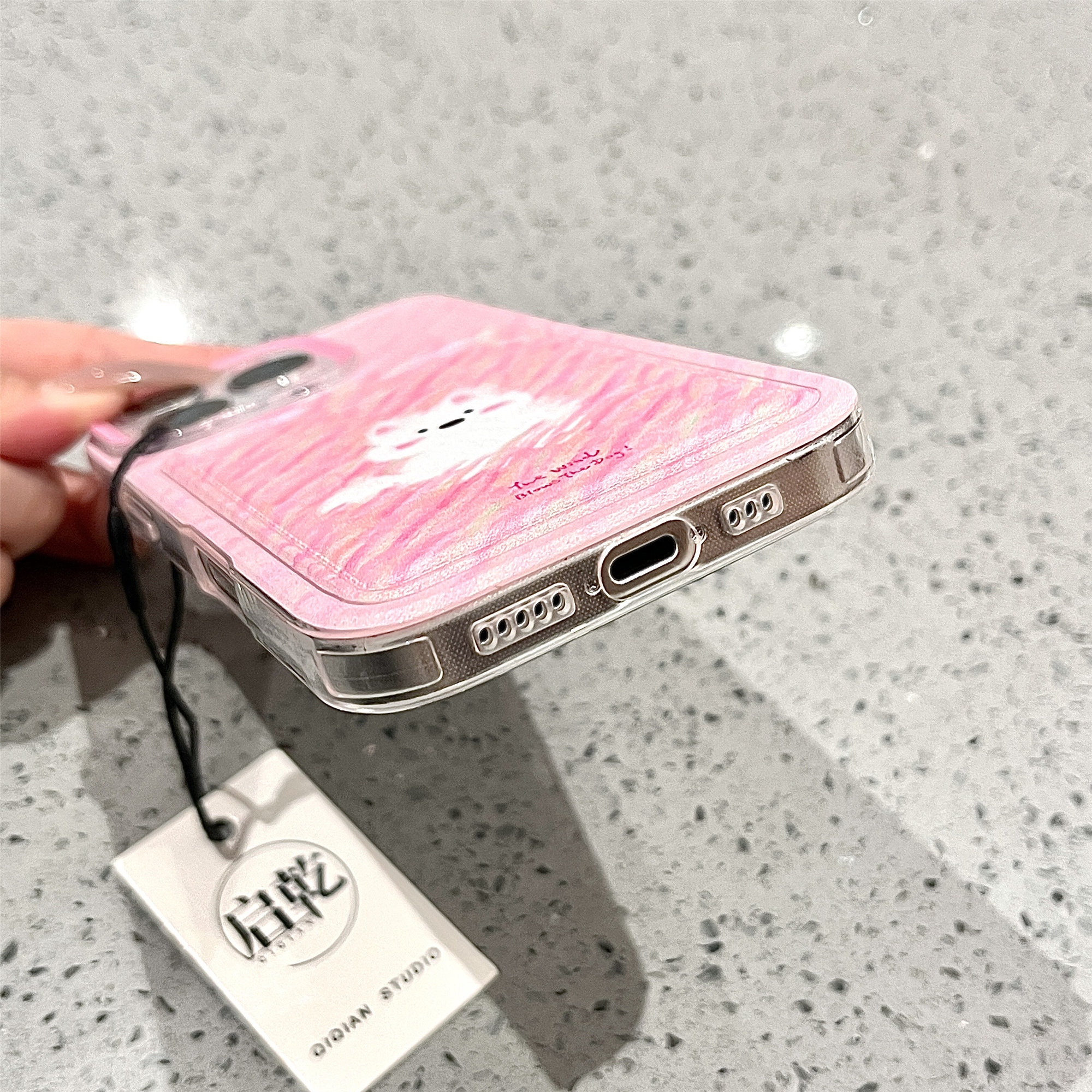 启乾 粉色涂鸦西高地iPhone17/16手机壳适用苹果15/14promax卡包卡套插卡13/12软壳少女心xsmax可爱7plus新款,淘宝优惠券,粉丝福利购,淘宝优惠卷