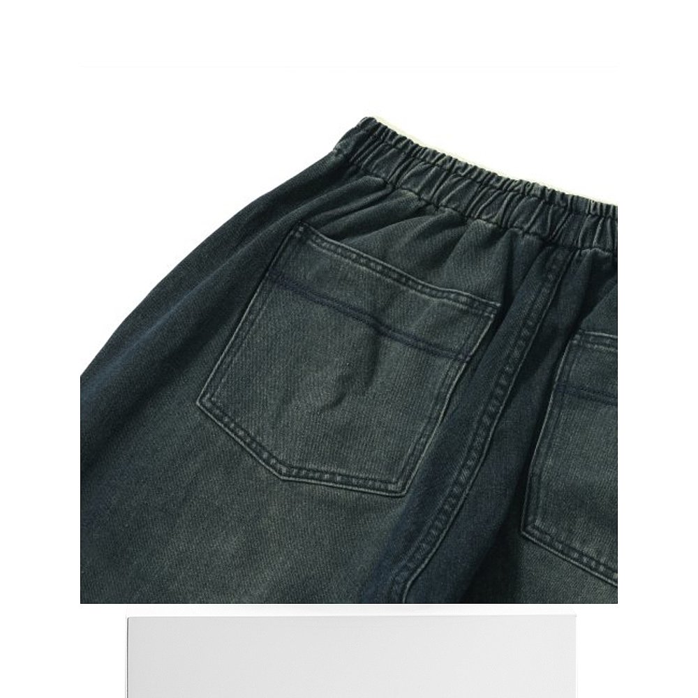 韩国直邮FILLUMINATE 公用牛仔裤Two Tuck Washed Denim Pants-Na - 图3