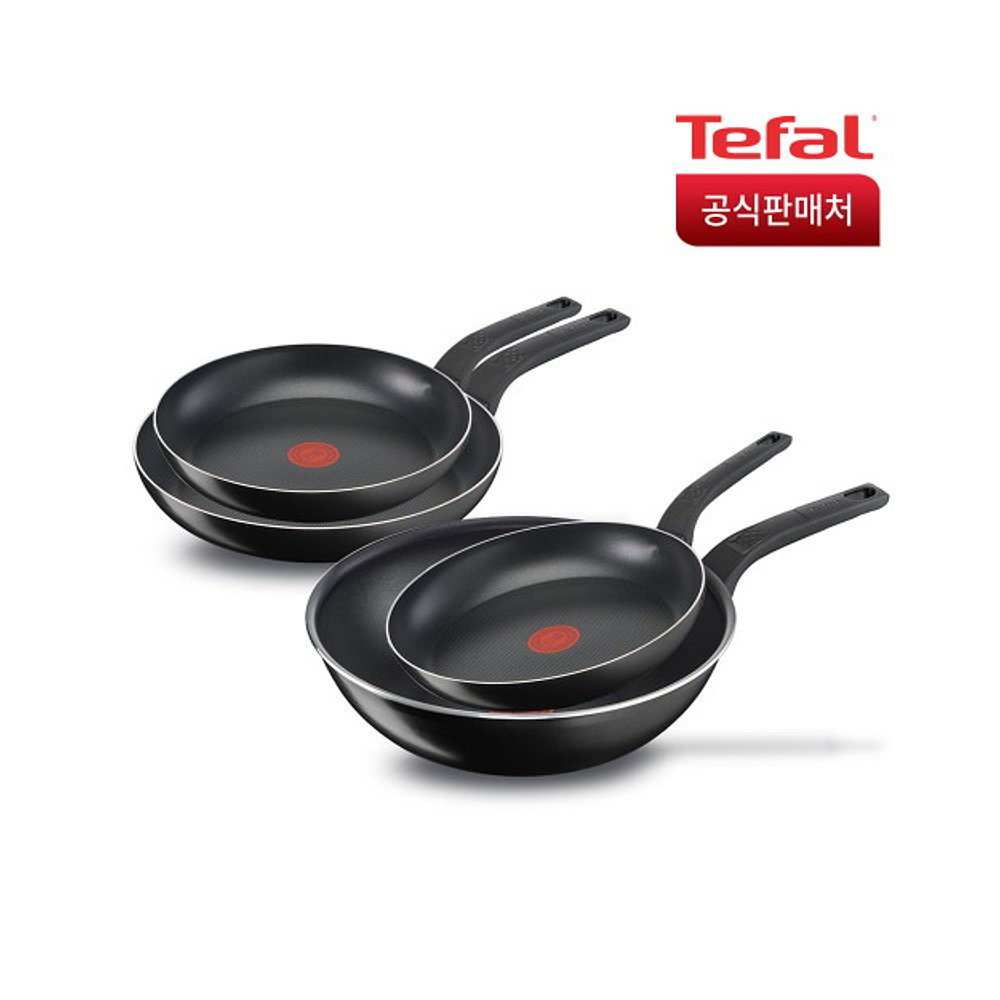 韩国直邮[tefal] Tefal简约清洁4种套装(平底锅24+26+28+Work28)-图0