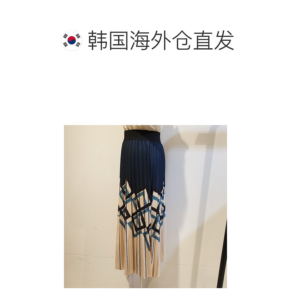 韩国直邮4CUS半身裙[4CUS]格纹褶皱细节裙 FF0H7SK0016-图1