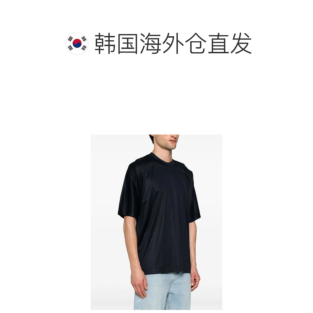 韩国直邮EMPORIO ARMANI24SS短袖T恤男3D1TG2 1JUVZ 0920 NAVY BL - 图1