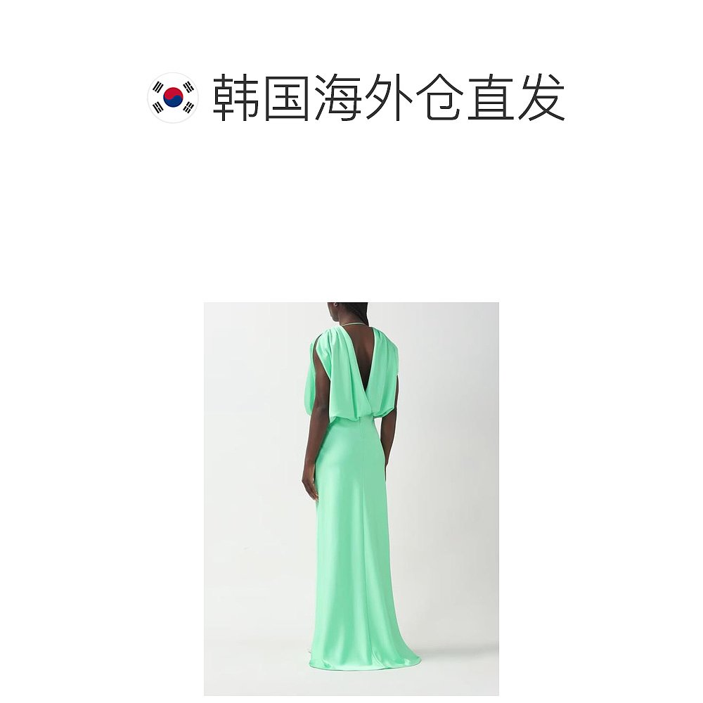 韩国直邮PINKO24SS中长连衣裙女102856Z345 T38Green - 图1