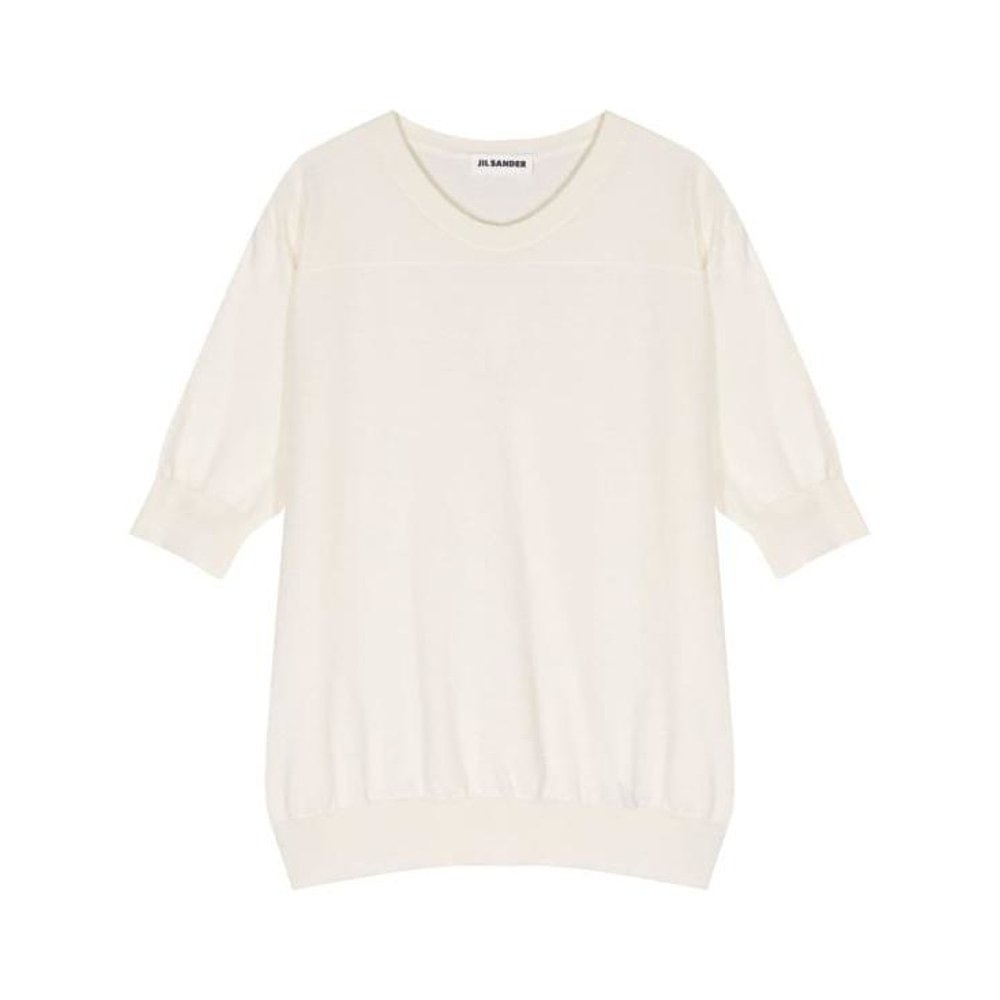 韩国直邮JIL SANDER24SS长袖T恤女J02GC0117 J15383 281WHITE - 图2