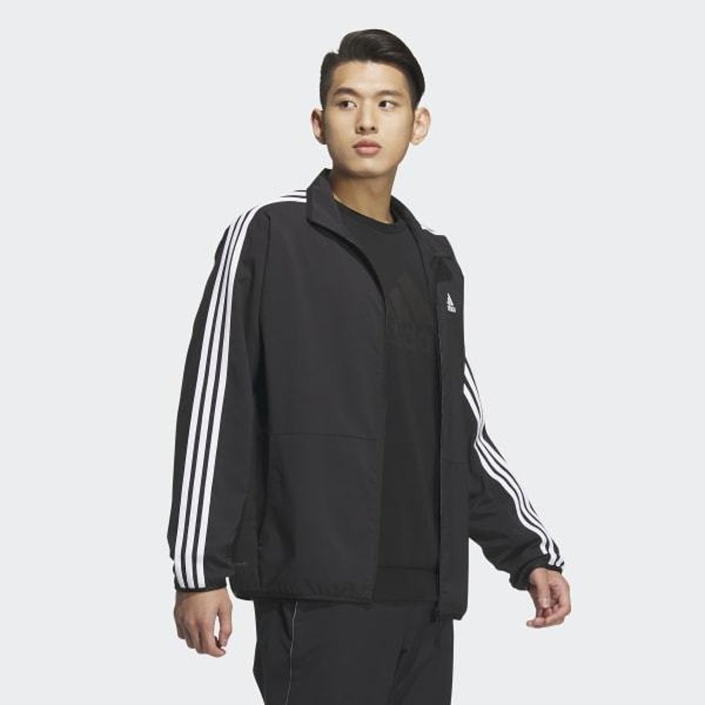 韩国直邮Adidas 跑步外套 实用/3S/常规版型/梭织/运动上衣 - 图2