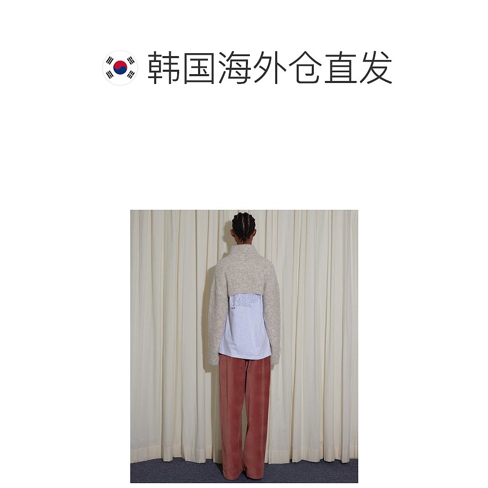 韩国直邮EN OR 女士毛针织衫BCWTKN002IV HIGH NECK CROPPED BOLER - 图1