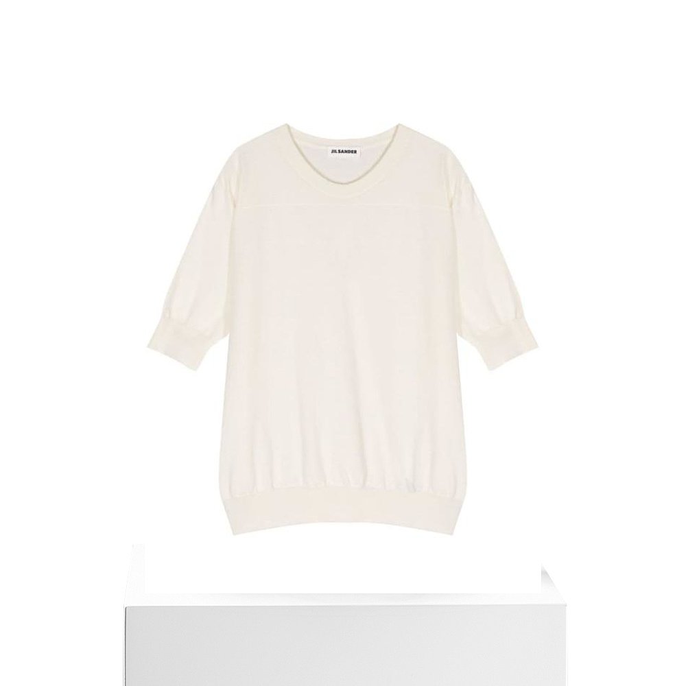 韩国直邮JIL SANDER24SS长袖T恤女J02GC0117 J15383 281WHITE - 图3